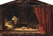 The Holy Family with a Curtain Rembrandt